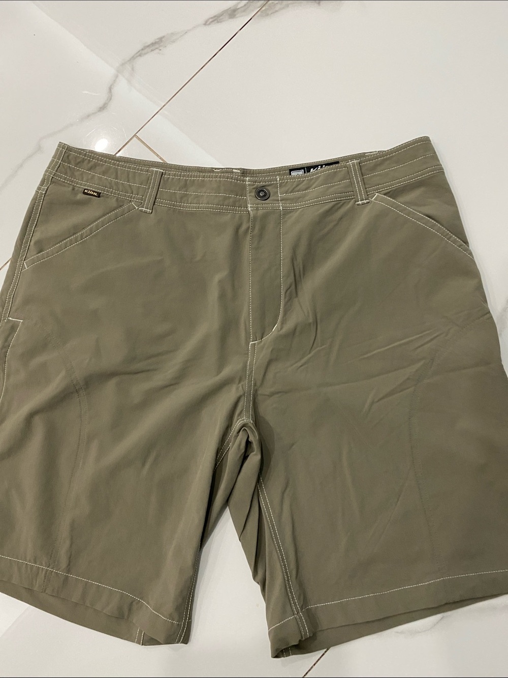 Kuhl Men's Olive/Tan Outdoor Stretch Shorts